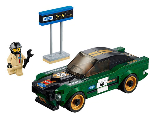 Bloques de montaje Legolego SPEED CHAMPIONS 1968 para Ford Mustang Fastback, 183 piezas, en caja