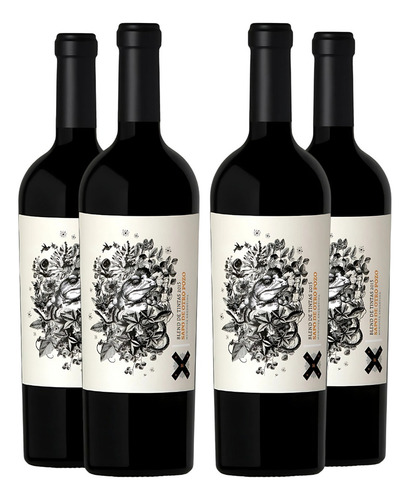 Kit 4 Vinho Argentino Sapo Otro Pozo Tinto Malbec/cab 750ml