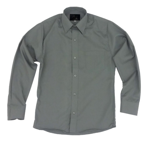 Camisa De Vestir Para Adulto Gris Obscuro Oxford 34 A 42