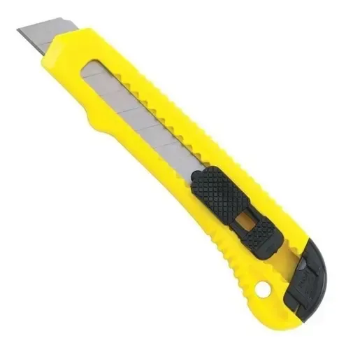 Estilete Fixo Masterprint 18mm Caixa C 24 Grande Para Cortes Precisos Prata