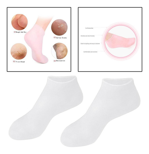 3 Calcetines De Silicona Suave Para Los Pies, Protección