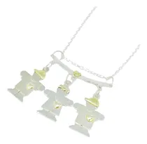 Comprar Cadena Con Percha Y 3 Hijos De Plata Y Oro Kit 025-2