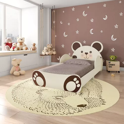 Mini Cama Infantil Com Colchão Menino Menina Urso Bebe