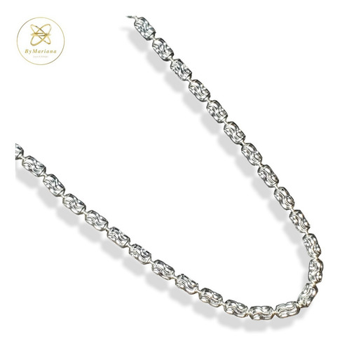Imagen 2 de 4 de Cadena Plata Brillosa X 45cm 5,5 Grs