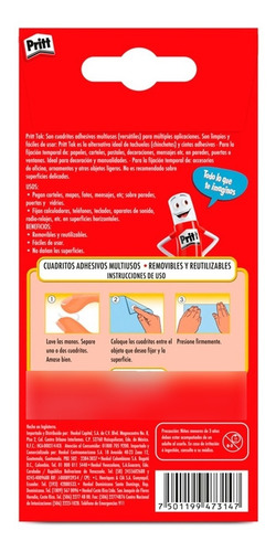 Pritt Tak Cuadritos Adhesivos Pegamento 35 Gr