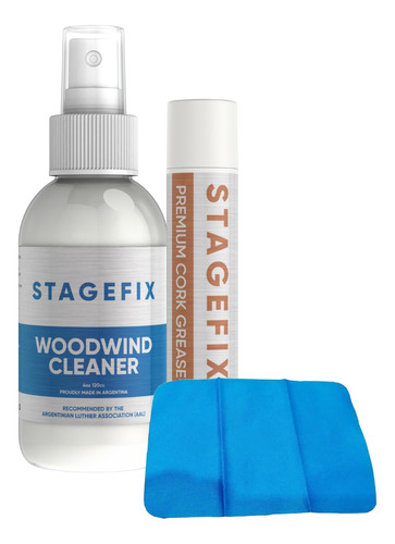 Stagefix Combo 3 En 1 Limpieza Instrumentos Viento-madera