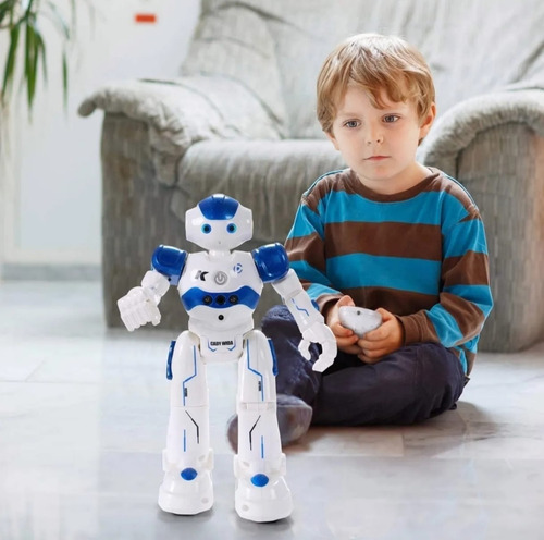 Rc Robot Control Remoto Juguete Inteligente Cantar Bailar Robot Blanco/azul