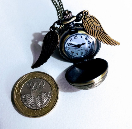 Reloj De Bolsillo Snitch Harry Potter Collar Quidditch Corta