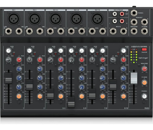 Mesa De Som Behringer Xenyx 1003b C/10 Canais 5 Preamps Mic