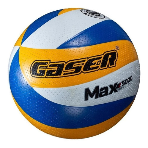 Balón Vóleibol Max Pro 5000 No.5 Gaser Color Amarillo/Blanco/Azul