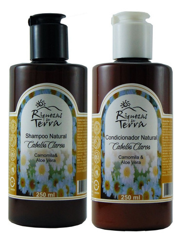 Kit Cabelos Claros Vegano Shampoo E Condic Riquezas Da Terra