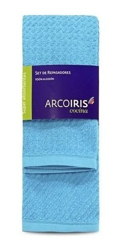 Set De Repasadores Arco Iris Pack X 2  44x70cm 100% Algodón