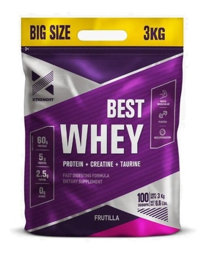 Best Whey Protein Xtrenght X 3kg - Varios Sabores 