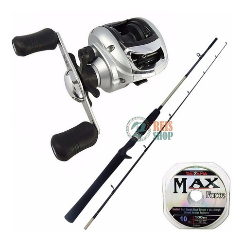 Kit Pesca Carretilha Marine Sports Arena + Vara + Brinde