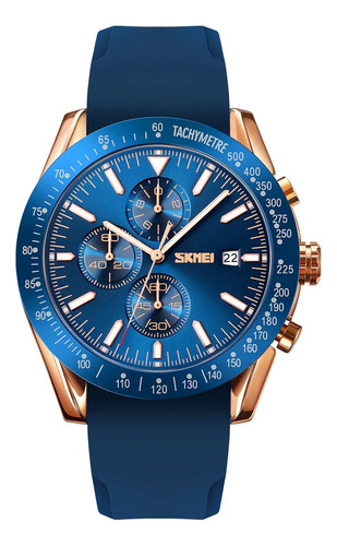 Skmei - Reloj Análogo 9253prgbu Para Hombre Color De La Correa Azul Color Del Bisel Azul