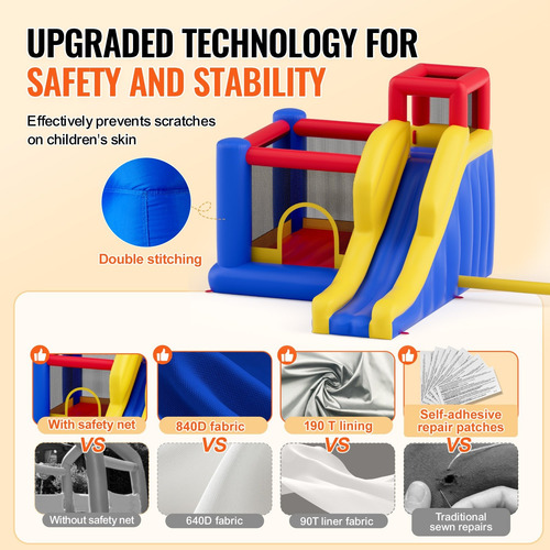 Trampolín Brincolín Inflable Niños 3.4 X 2.6 Mts Msi