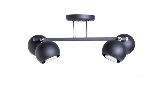 Imagen 6 de 9 de Araña Plafon 3 Luces Rulo Bocha Movil C/ Lampara Led