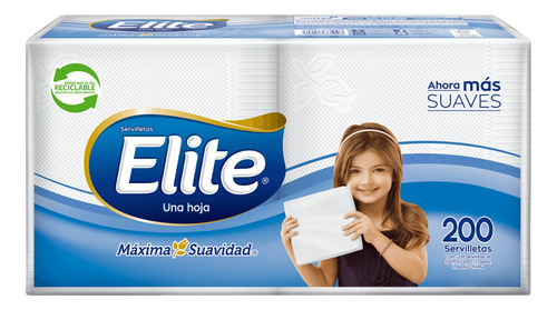 Imagen 2 de 2 de Servilletas Elite Mesa 200 Un
