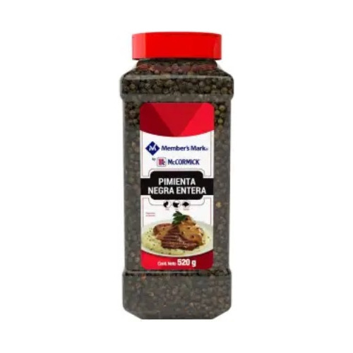 Pimienta Negra Entera Member's Mark De 520 G - 2 Frascos