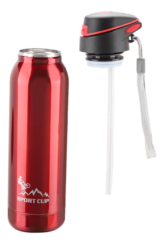 Botella De Acero Inoxidable De 500ml Taza Con Pajita