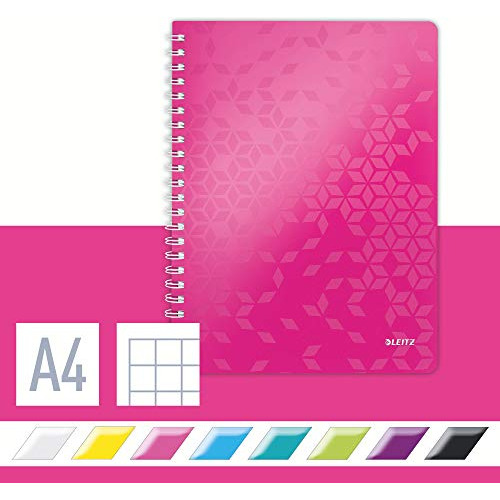 Cuaderno De Tapa Flexible A4, Rosa (encuadernado Alambr...