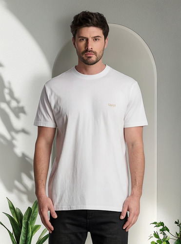 Polera Hombre Up On The Mountain Blanco Lippi