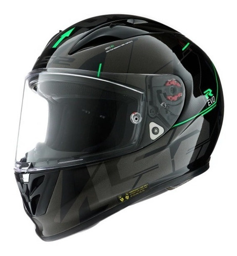 Casco Integral Ls2 323 Arrow Evo Techno Negro Gris Ve Dompa 