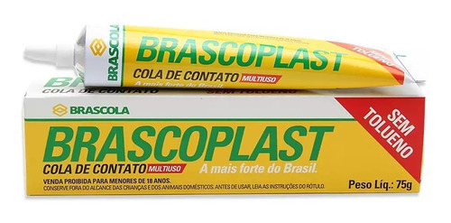 Kit 6 Cola De Contato Sapateiro Multiuso 75g Brascola