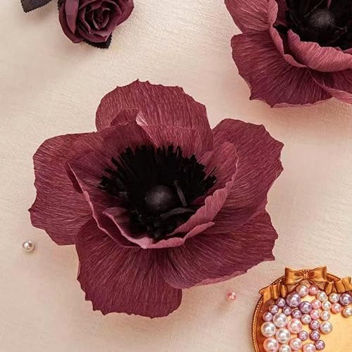 Flores Hechas Mano, Grandes Flores De Papel Crepé (con...