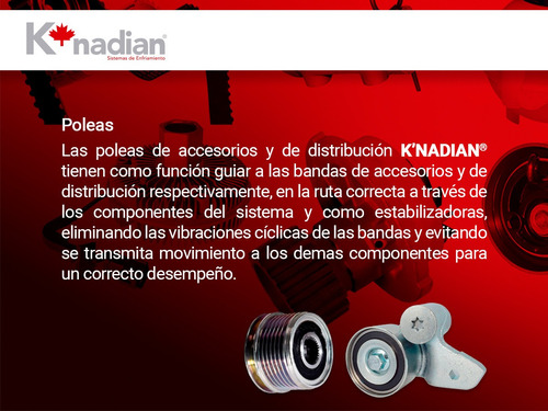 Polea Guía Acces 18.00 Knadian W200 Pickup V8 6.6l 76 A 78