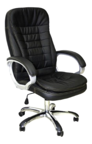Silla Presidencial Gerencial Miami Piel Negra Oficina