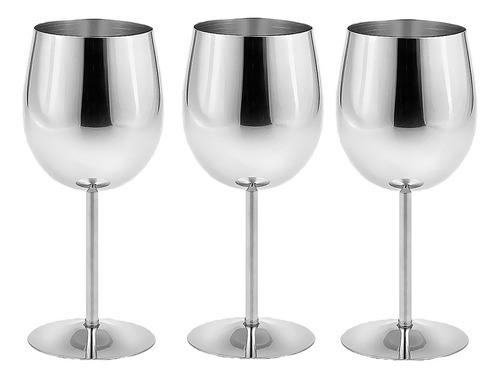 3pcs Elegante Copa De Vino De Plata Copa Copa De Jugo De