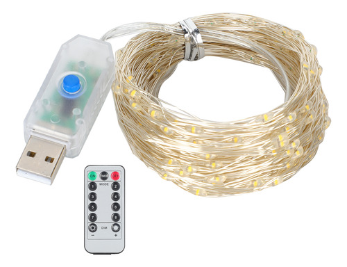 Cadena De Luces De 200 Led De Color Blanco Cálido