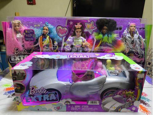 5 Pack Barbie Extra Con Carro 