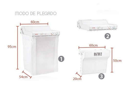 Imagen 6 de 6 de Secarropas a Calor Axel AX-3000 Blanco