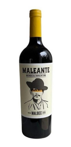 Vino Maleante Malbec 750ml Mendoza Tinto Botella X1 Unidad