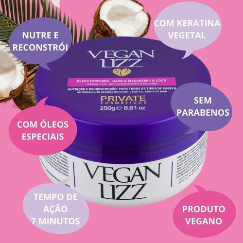 Imagem 2 de 5 de Máscara De Reconstrução Nutre E Hidrata Cabelo Liso Natural
