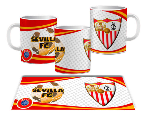 Tazon Equipos Futbol Europeo Sevilla  -  Printek