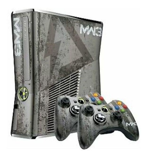 Microsoft Xbox 360 Slim 320GB Limited Edition Call of Duty: Modern Warfare 3 Bundle color  matte gray, dark gray y white