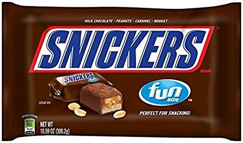 Snickers Diversión Bares Tamaño De Chocolate, 10,59 Oz (2 Un