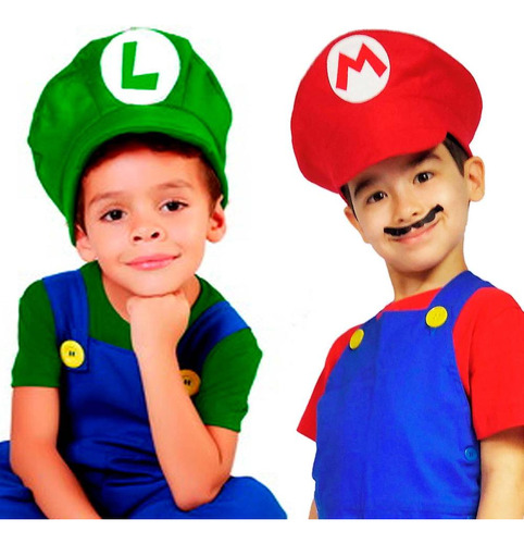 Chapeu Mario Bros Quepe Boina Infantil Fofinha E Confortável Cor Vermelho