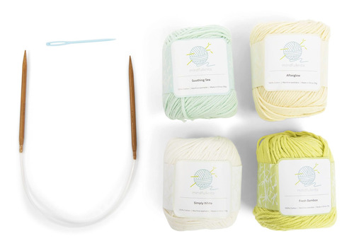 Mindfulknits Kit Tejido Para Principiante Aguja Tejer Hilo 