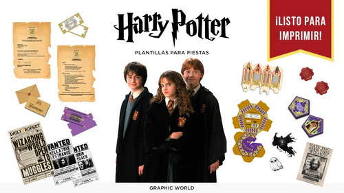 Kit Digital Harry Potter - Carta Hogwarts+cajas Armables+más