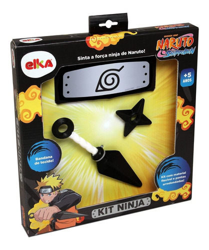 Kit Ninja Naruto Shippuden Produto Oficial - Elka