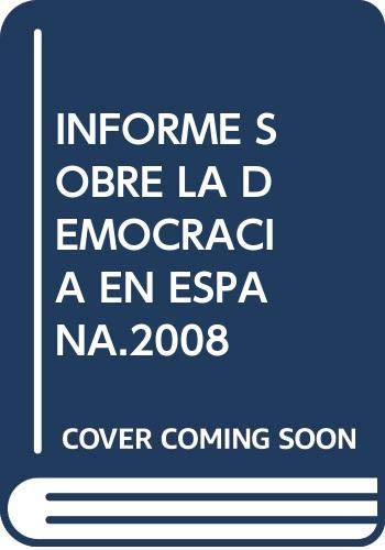 Libro Informe Democracia 2008 En España De Varios