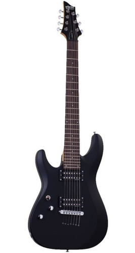 Guitarra Eléctrica Schecter C-7 Deluxe 7 Cuerdas Black Zurda