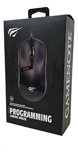 Mouse Gamer Havit Ms812 10000 Dpi 9 Botões Rgb Preto