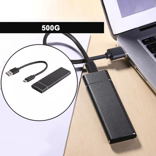 Disco Duro Portátil Ssd Externo De Estado Sólido, 2 Piezas