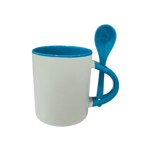 Jarro Con Cuchara Para Sublimar -ligthblue