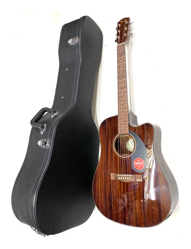 Violão Fender Dreadnought Cd-60sce Tampo Maciço C/ Case Novo